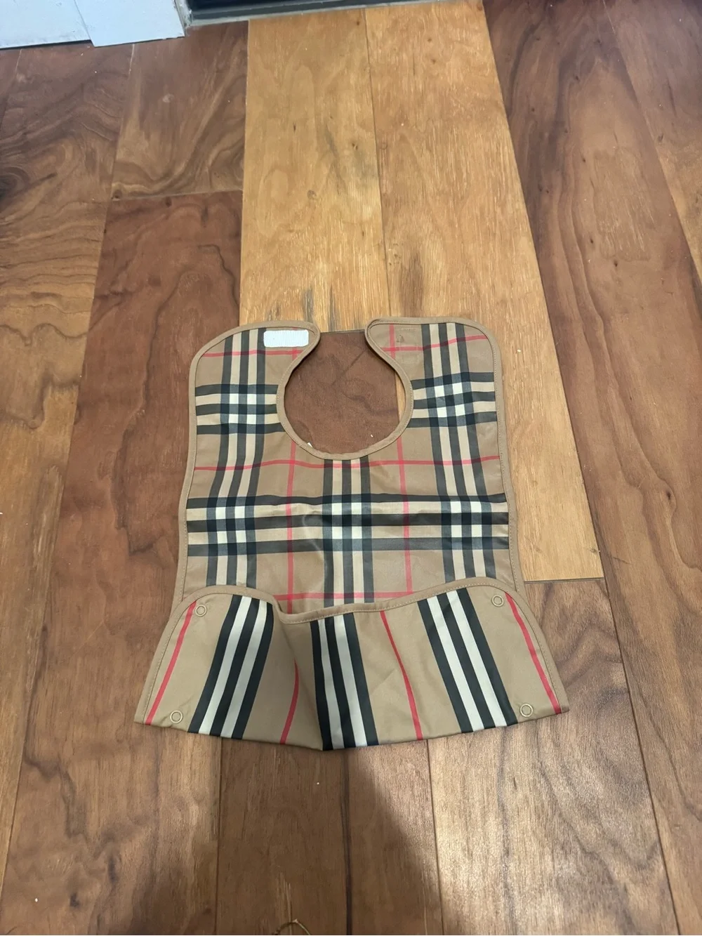 Burberry Baby Bib with Fold-Out Pocket